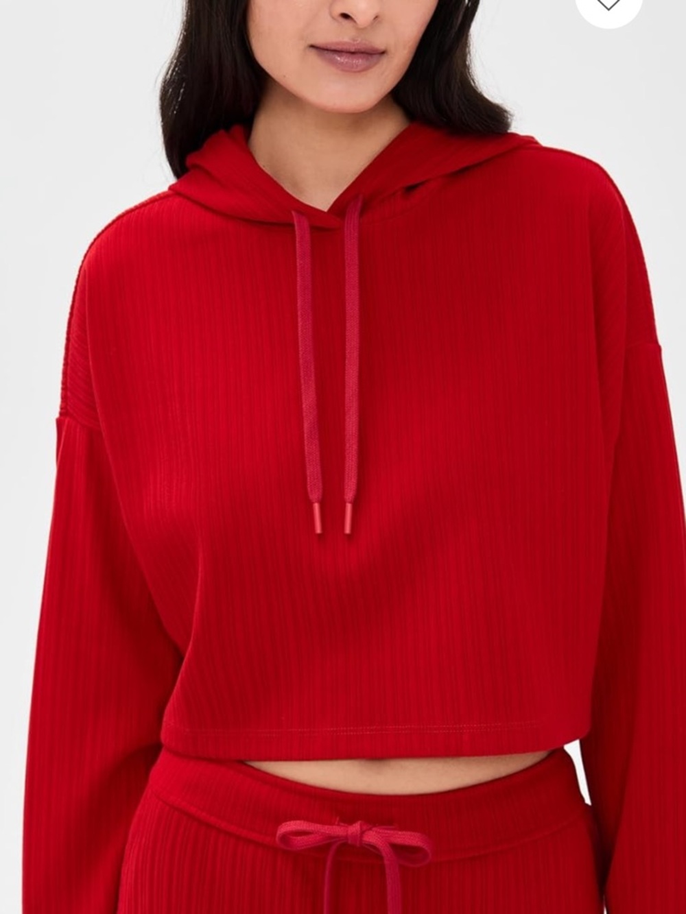 Beyond Yoga Breathe Easy Ribbed Cropped Hoodie, excellent condition